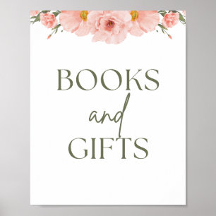 Peach Floral Baby Shows & Gifts Poster