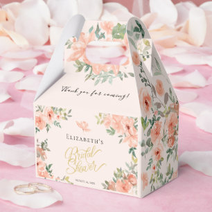 Peach Floral Brautparty Geschenkschachtel