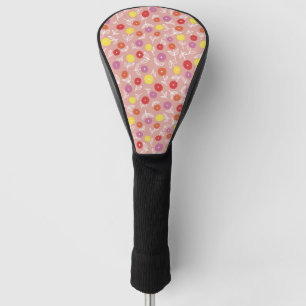 Peach Floral Ditsy Golf Head Cover Headcover