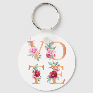 Peach Floral Elegante Feminine Wählen Sie eine and Schlüsselanhänger