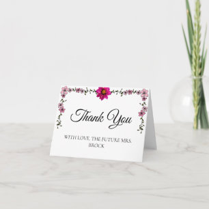Peach Floral Future Frau Dankeschön Karte