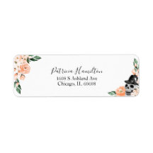 Peach Floral Halloween Brautparty