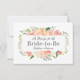 Peach Floral Medley Brautparty Rezept Card