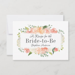 Peach Floral Medley Brautparty Rezept Card
