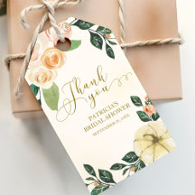 Peach Floral Pumpkin Fall Brautparty Bevorzugung