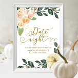 Peach Floral Pumpkin Fall Datum Night Jar Sign Poster<br><div class="desc">Das Brautparty ist ein schönes,  floralfarbenes Pfirsichdatiert mit abendlichen Ideen. Einfach mit Ihren Daten personalisieren. Bitte kontaktieren Sie mich per Chat,  wenn Sie Fragen zum Kunstwerk haben oder eine Anpassung benötigen. BITTE BEACHTEN SIE: Für Unterstützung bei Bestellungen,  Versand,  Produktinformationen usw. wenden Sie sich direkt an den Zazzle Kundenservice https://help.zazzle.com/hc/en-us/articles/221463567-How-Do-I-Contact-Zazzle-Customer-Support-.</div>