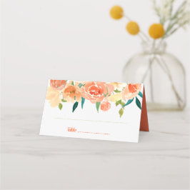 Peach Florals | Hochzeitsfeier Platzkarte