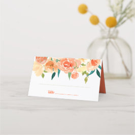 Peach Florals | Hochzeitsfeier Platzkarte