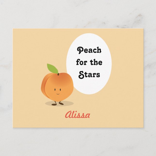 Peach for Stars | Postkarte (Vorderseite)