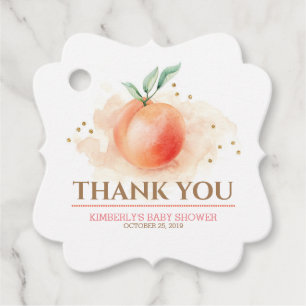 Peach Fruit Baby Dusche Geschenkanhänger