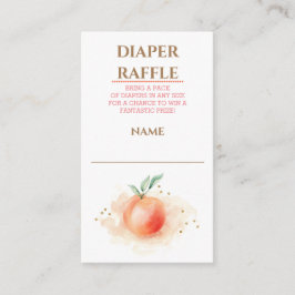 Peach Fruit Baby Dusche Windel Raffel Begleitkarte