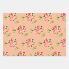 Peach Fruit Geschenkpapier Set