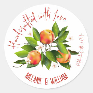 Peach Fruit Jam Runder Aufkleber