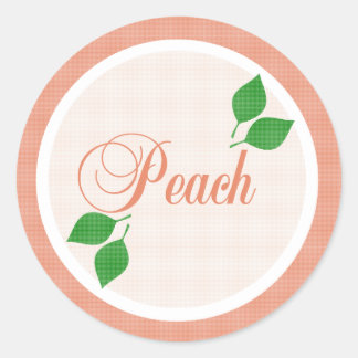 Peach Fruit Label Aufkleber