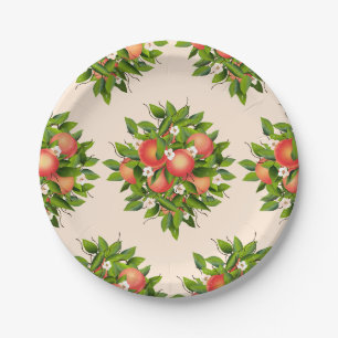 Peach Fruit Muster Pappteller