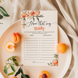 Peach fruit Name that song Baby Dusche Spiel