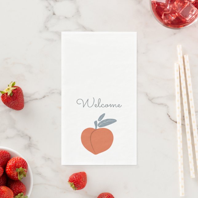 Peach Fruit Welcome Serviette (Beispiel)