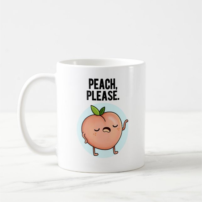 Peach Funny Fruit Pub Kaffeetasse (Links)