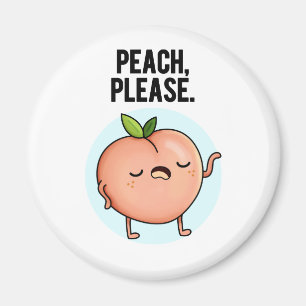 Peach Funny Fruit Pub Magnet