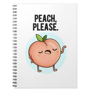 Peach Funny Fruit Pub Notizblock