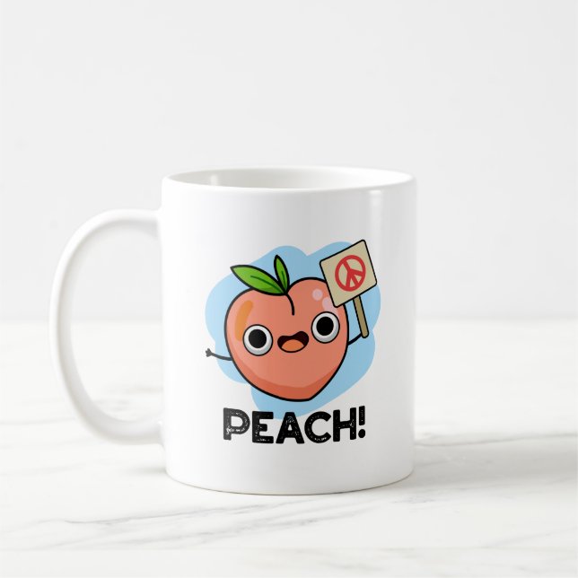 Peach Funny Peace Fruit Pub Kaffeetasse (Links)