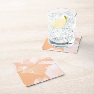 Peach Fuzz Abstrakt Floral Paper Untersetzer