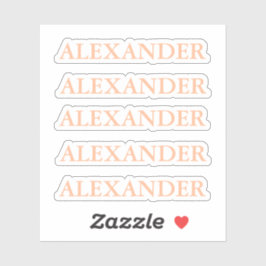 Peach fuzz Ausschneiden Aufkleber mit Name Aufkleb