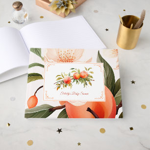 Peach Fuzz Baby Dusche Gästebuch