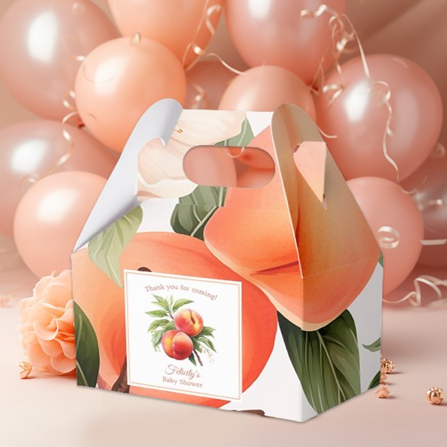 Peach Fuzz Baby Dusche Geschenkschachtel (Peach Fuzz Baby Shower)