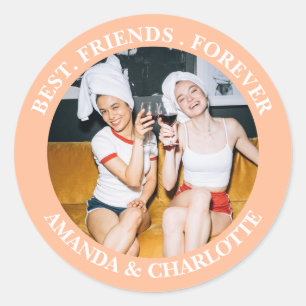 Peach Fuzz Best Friends Forever Sticker
