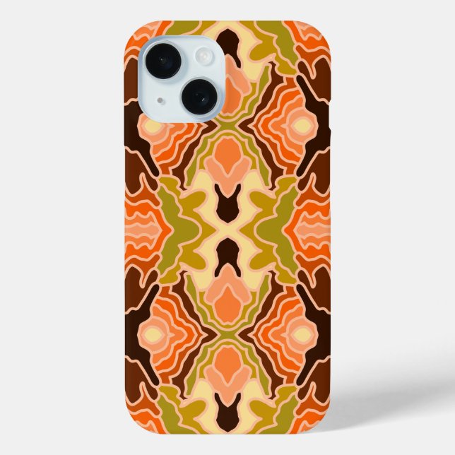 Peach Fuzz Boho Shabby Chic Geometrie Abstrakte Ku Case-Mate iPhone Hülle (Rückseite)
