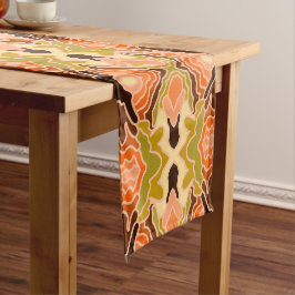 Peach Fuzz Boho Shabby Chic Geometrie Abstrakte Ku Kurzer Tischläufer