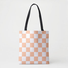 Peach Fuzz Checkered Gingham Pattern
