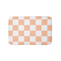 Peach Fuzz Checkered Gingham Pattern