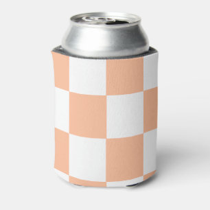 Peach Fuzz Checkered Gingham Pattern Dosenkühler