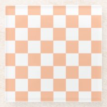 Peach Fuzz Checkered Gingham Pattern