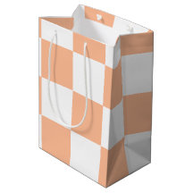 Peach Fuzz Checkered Gingham Pattern