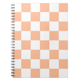 Peach Fuzz Checkered Gingham Pattern Notizblock