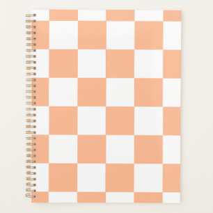 Peach Fuzz Checkered Gingham Pattern Planer