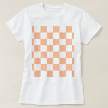 Peach Fuzz Checkered Gingham Pattern