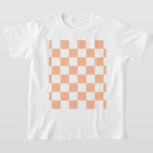 Peach Fuzz Checkered Gingham Pattern