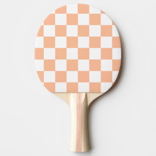 Peach Fuzz Checkered Gingham Pattern Tischtennis Schläger