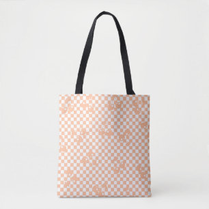 Peach Fuzz Cherry Gingham Pattern