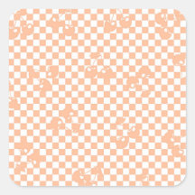 Peach Fuzz Cherry Gingham Pattern