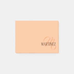 Peach Fuzz Eleganter Personalisierter Name Post-it Klebezettel