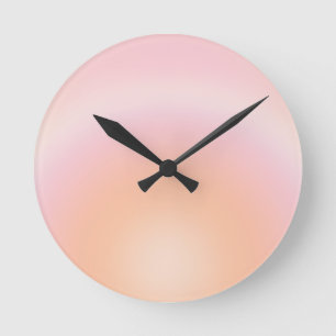 Peach Fuzz Gradient Runde Wanduhr
