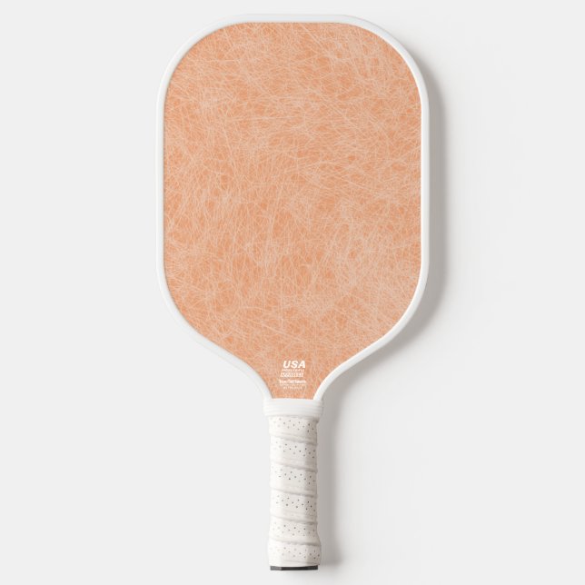 Peach Fuzz Imitats Leather Pickleball Schläger (Vorderseite)
