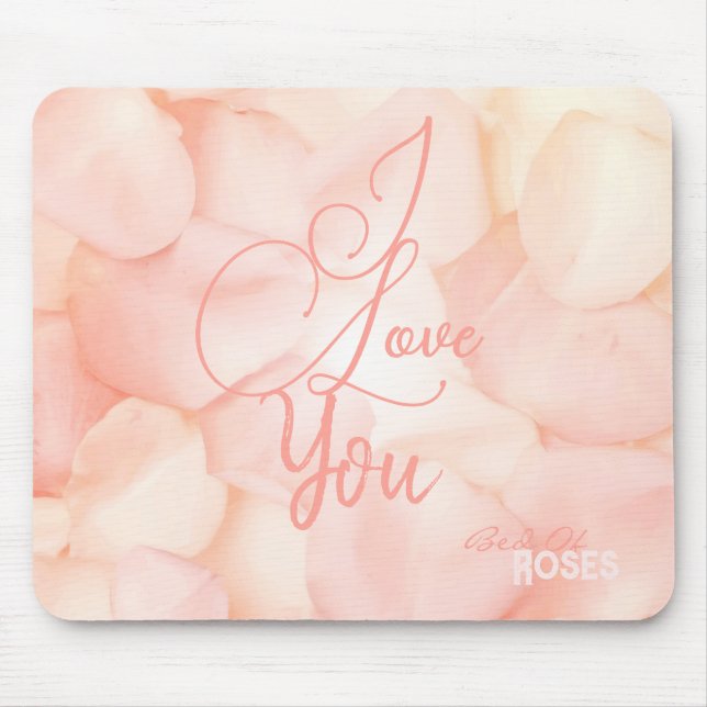 Peach Fuzz Minimalistisch Moderne Rose Petal Valen Mousepad (Vorne)