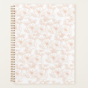Peach Fuzz Minimalistisch Trendy Color Blume Muste Planer