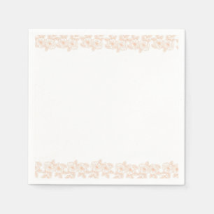 Peach Fuzz minimalistisches trendy Blume Muster Serviette